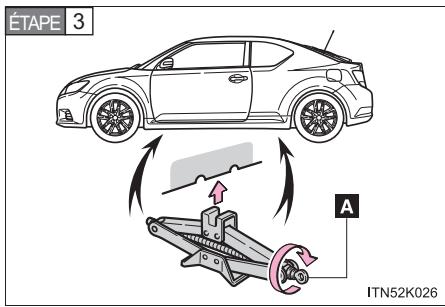 Scion tC 2 (2012) - Remplacement d'un pneu creve - 3