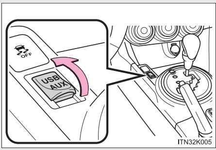 Scion tC 2 (2012) - Utilisation du port AUX/port USB - 1