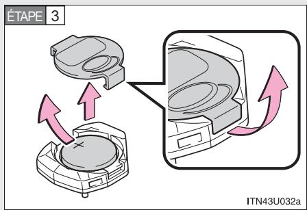 Scion tC 2 (2012) - ■ Remplacement de la pile (vehicules non dotés du système Smart key) - 3