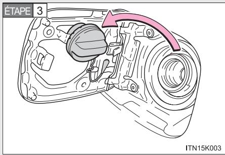 Scion tC 2 (2012) - ■ Ouverture du bouchon du réservoir de carburant - 3