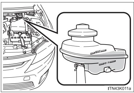 Scion tC 2 (2012) - Vérification du niveau de liquide - 1