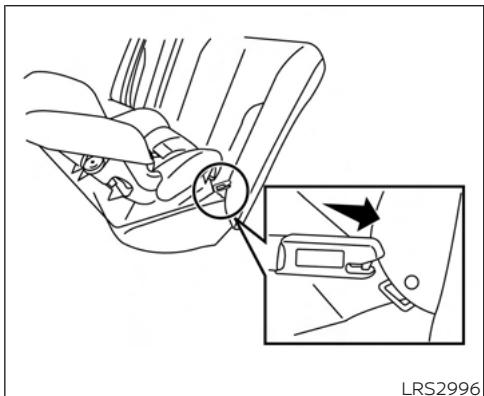 NISSAN Murano (2022) - Installation d'un ensemble de retenue d'enfant orienté vers l'arrière au MOYEN du système LATCH - 1