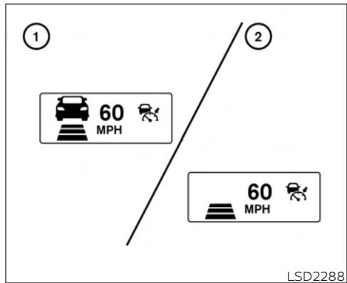 NISSAN Murano (2022) - Utilisation du mode de contrôle d'intervalle entre les véhicules - 3