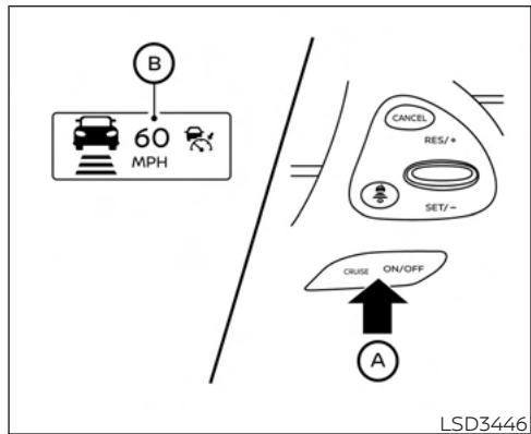 NISSAN Murano (2022) - Affichage et témoins du mode de contrôle d'intervalle entre les véhicules - 1