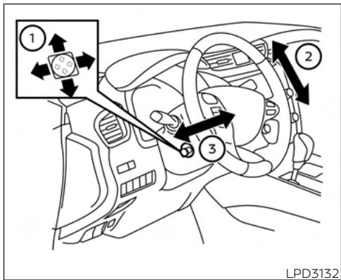 NISSAN Murano (2022) - Fonctionnement du volant inclinable et téléscopique - 1
