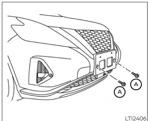 NISSAN Murano (2022) - Installation de la PLAQUE d'immatriculation avant - 1