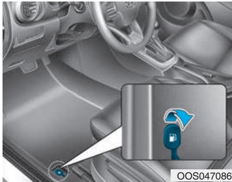 HYUNDAI Kona (2017-2020) - Ouverture de la trappe à carburant - 1