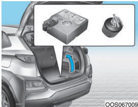 HYUNDAI Kona (2017-2020) - SI VOUS AVEZ UN PNEU À PLAT (AVEC LE KIT TIREMOBILITYKIT, LE CAS ÉCHÉANT) - TYPE B - 1