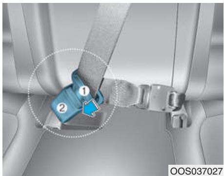 HYUNDAI Kona (2017-2020) - Ceinture centrale arriere (ceinture centrale arriere 3 points) - 1