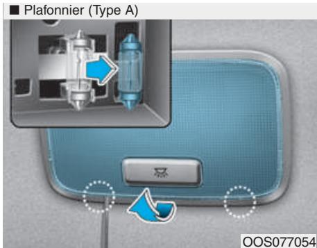HYUNDAI Kona (2017-2020) - Remplacement de l'ampoule de l'éclairage interieur - 3
