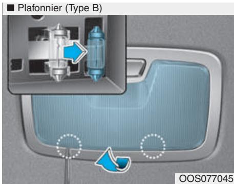 HYUNDAI Kona (2017-2020) - Remplacement de l'ampoule de l'éclairage interieur - 4