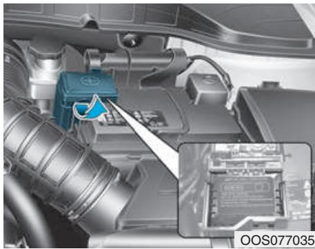 HYUNDAI Kona (2017-2020) - Panneau de fusibles du compartmentement moteur (Cache-borne de batterie) - 1