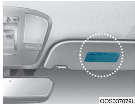 HYUNDAI Kona (2017-2020) - Étiquettes d'advertissement concernant les airbags - 1