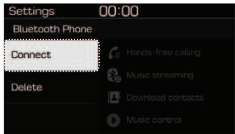 HYUNDAI Kona (2017-2020) - Connexion d'appareils Bluetooth® - 2