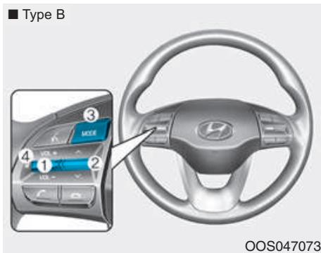 HYUNDAI Kona (2017-2020) - Commandes audio au volant (le cas échéant) - 2