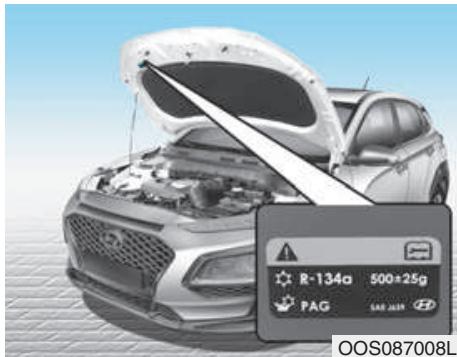 HYUNDAI Kona (2017-2020) - ÉTIQUETTE DU COMPRESSEUR DU SYSTème DE CLIMATISATION - 2