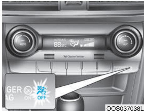 HYUNDAI Kona (2017-2020) - Interrupteur ON/OFF de l'airbag passager avant (le cas échéant) - 1