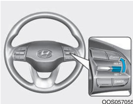 HYUNDAI Kona (2017-2020) - Pour régler la limite de vitesse - 3