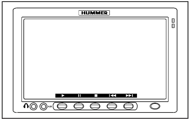 Hummer H2 (2007) - Boutons de contrôle du DVD - 1