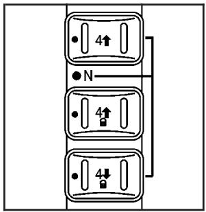 Hummer H2 (2007) - Boutons de la boîte de transfert - 1