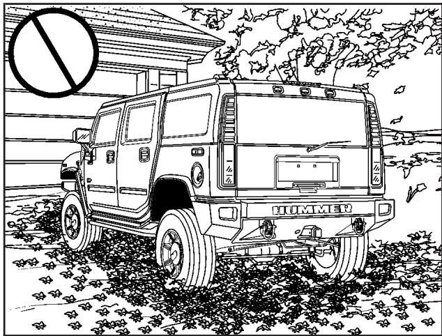 Hummer H2 (2007) - Stationnement au-dessus de matières qui brûlent - 1