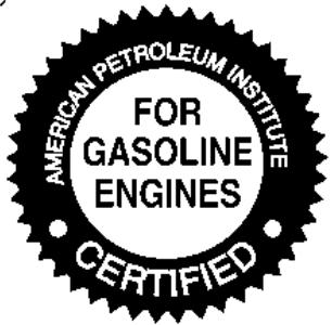 AMERICAN PETROLEUM INSTITUTE FOR GASOLINE ENGINES CERTIFIED