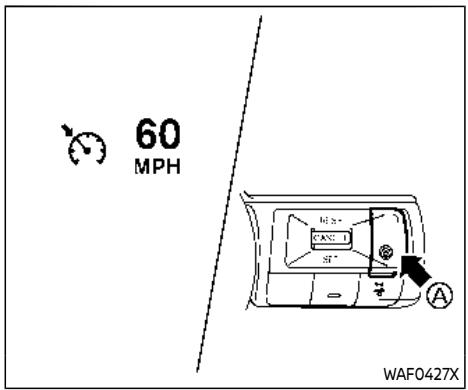 NISSAN Rogue (2022) - Commandes de régulateur de vitesse conventionnel (vitesse fixe) - 2