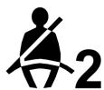Buick Encore (2019) - Témoin de rappel de bouclage de la ceinture de sécurité du passager - 1