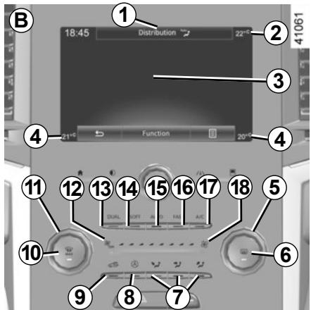 RENAULT Talisman (2015-2020) - CLIMATISATION AUTOMATIQUE : Commandes B et C (1/5) - 1