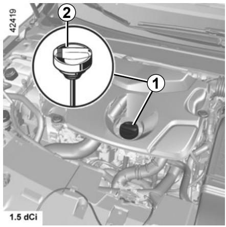 RENAULT Talisman (2015-2020) - NIVEAU D'HUILMEOTEUR:appoint, replissage, vidange moteur (2/3) - 1