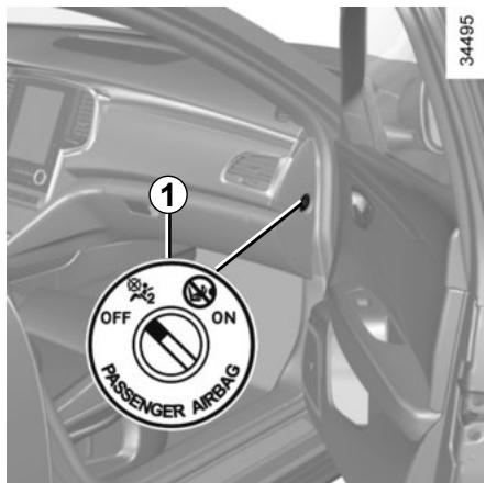 RENAULT Talisman (2015-2020) - SECURITE ENFANTS : désactivation-activation AIRBAG passager avant (3/3) - 1