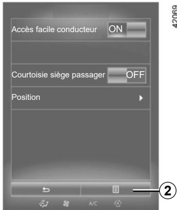 RENAULT Talisman (2015-2020) - SIÉGES AVANT : fonctionnalités (2/3) - 1