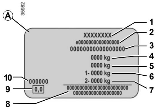 RENAULT Talisman (2015-2020) - PLAQUES D'IDENTIFICATION VEHICULE - 3