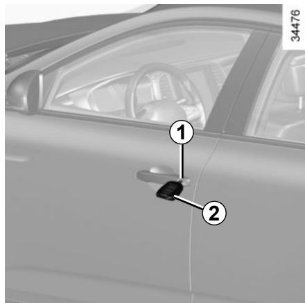 RENAULT Talisman (2015-2020) - Cas de non fonctionnement de la télécommande ou, suivant vehicule, de la carte RENAULT - 1