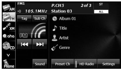 SUBARU BRZ (2016) Système de navigation - Appuyez sur la touche tactile Preset Ch (Canal) pour revenir à l'écran précédent. - 1