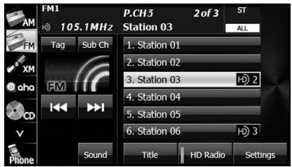 SUBARU BRZ (2016) Système de navigation - Appuyez sur la touche tactile Title (Titre). - 1