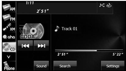 SUBARU BRZ (2016) Système de navigation - Écran des fonctions audio - 1