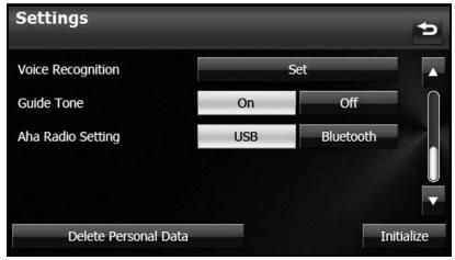 SUBARU BRZ (2016) Système de navigation - Réglage du signal sonore - 2