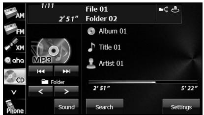 SUBARU BRZ (2016) Système de navigation - Appuyez sur la touche tactile Settings (Options). - 1
