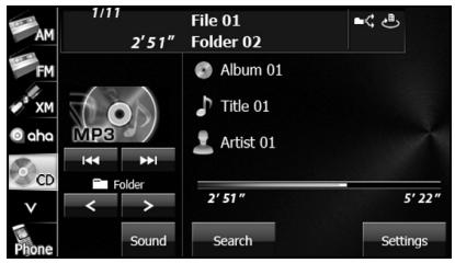 SUBARU BRZ (2016) Système de navigation - Écoute d'un fichier MP3/WMA - 2
