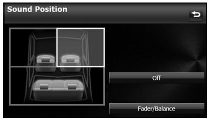 SUBARU BRZ (2016) Système de navigation - Réglage de la balance audio - 1