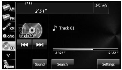 SUBARU BRZ (2016) Système de navigation - Appuyez sur la touche tactile Settings (Options). - 1