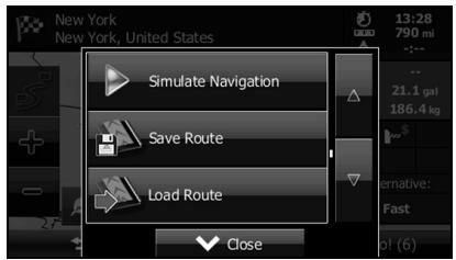SUBARU BRZ (2016) Système de navigation - Affichage d'une simulation d'itinéraire - 2
