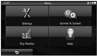 SUBARU BRZ (2016) Système de navigation - « More (Plus) » Menu - 1
