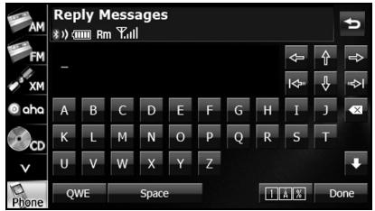 SUBARU BRZ (2016) Système de navigation - Utilisez le clavier et saisissez n'importe quel message. - 1