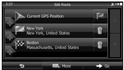 SUBARU BRZ (2016) Système de navigation - Définition d'un nouveau point de départ pour l'itinéraire - 1