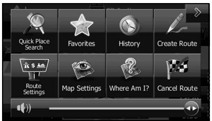 SUBARU BRZ (2016) Système de navigation - Menu rapide - 1
