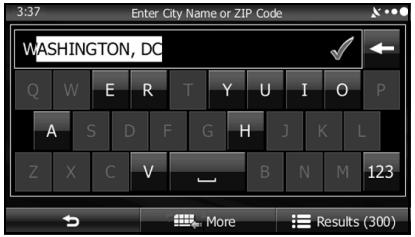 SUBARU BRZ (2016) Système de navigation - Utilisation du clavier - 1