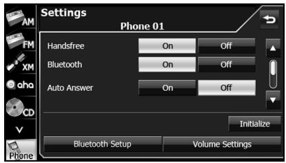 SUBARU BRZ (2016) Système de navigation - Sur l'écran mains libres, appuyez sur la touche tactile Settings (Options). - 2