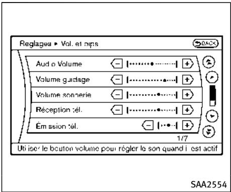 INFINITI Q70 (2015) - Réglages BluetoothMD (modèles avec système de navigation) - 1